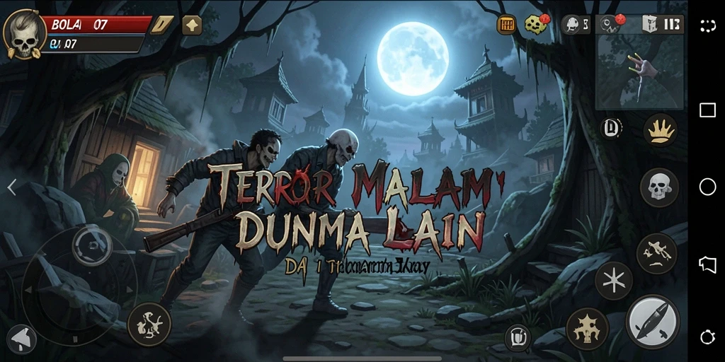 Screenshot gameplay BOLA07 dengan suasana mencekam yang nyata.