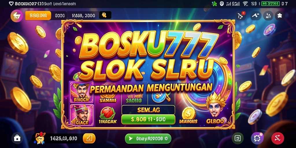 Tampilan menarik permainan Slot di BOSKU777 yang penuh warna.