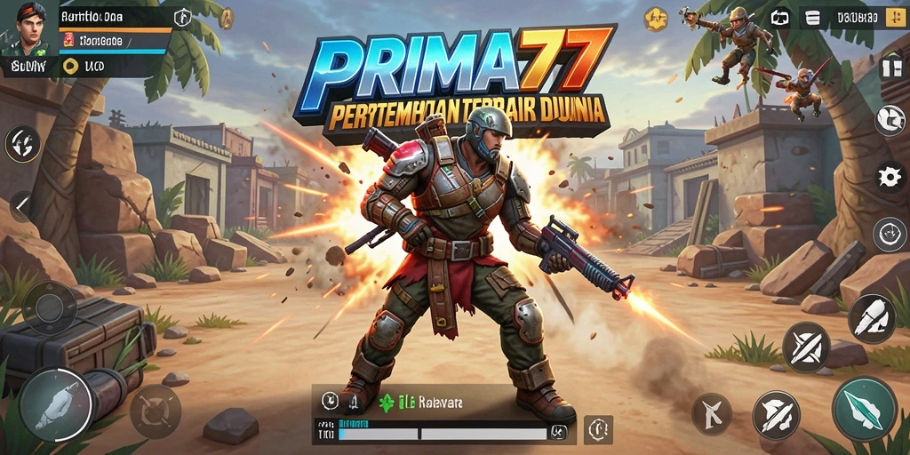 Tampilan gameplay seru PRIMA77 dalam pertarungan Battle Royale