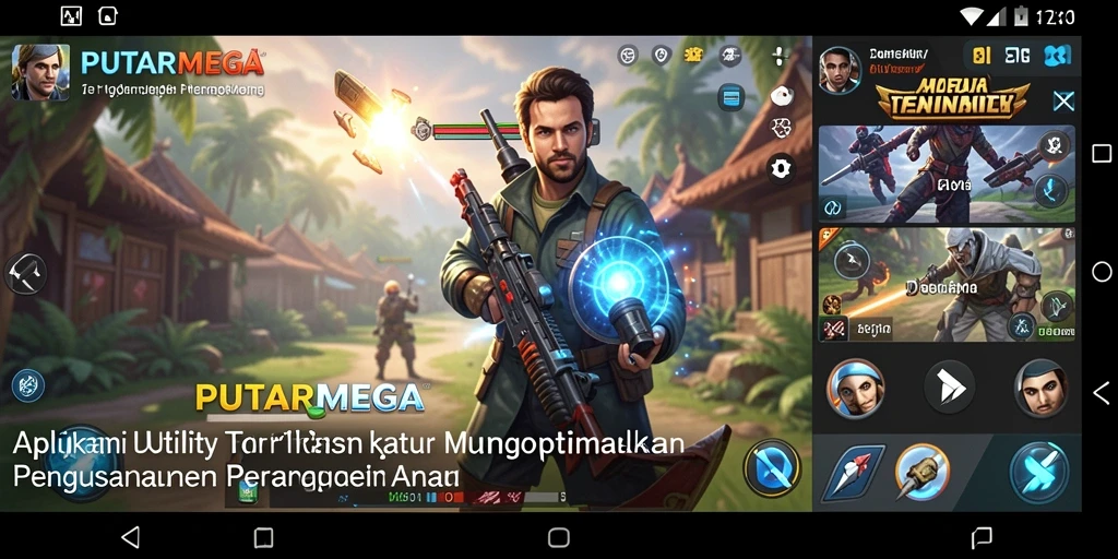 Screenshot utama PUTARMEGA dengan tampilan antarmuka aplikasi Utility.