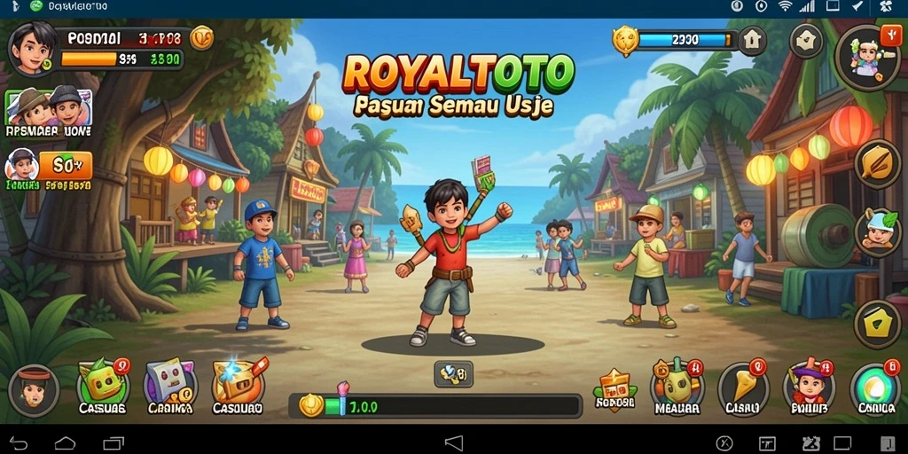 Tangkapan layar gameplay ROYALTOTO yang penuh warna dan seru.