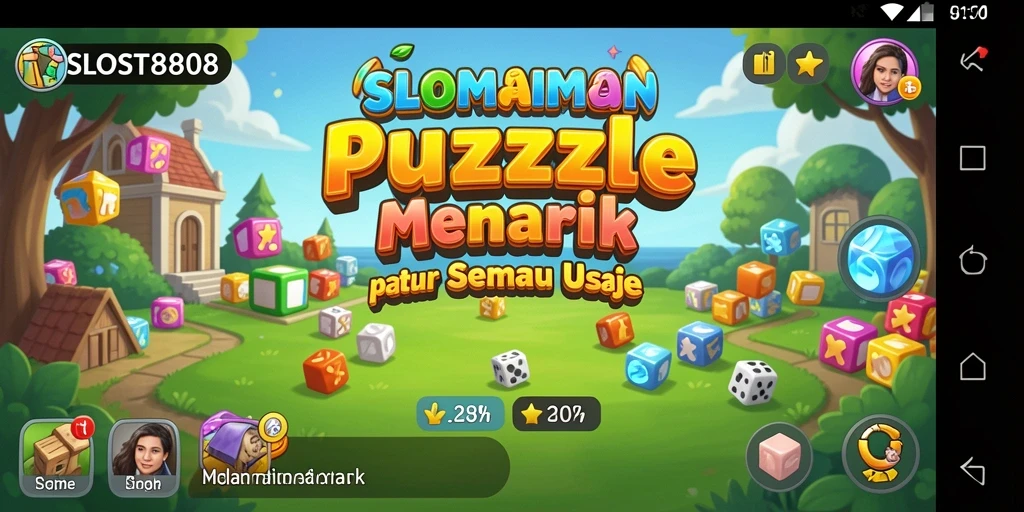 Tampilan gameplay menarik dari SLOST8808 dengan berbagai level teka-teki.
